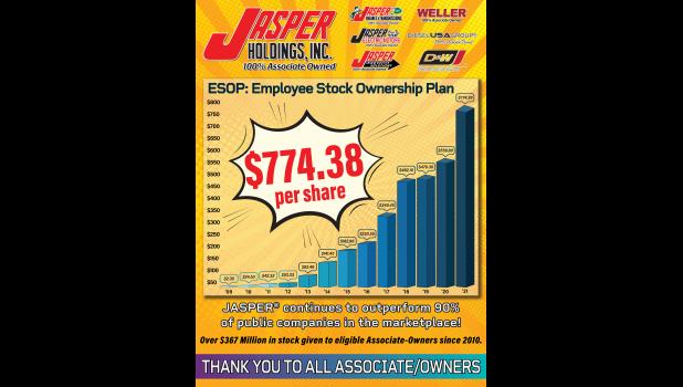 Jasper Holdings, Inc. announces employee Stock Ownership Plan (ESOP). photo provided