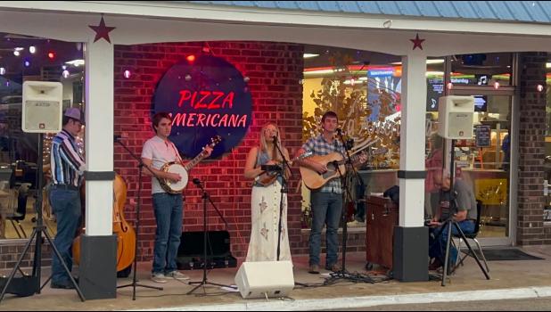 Molly Clair performs at the first Music on Main, a summer music series in Willow Springs. photo courtesy of Pizza Americana
