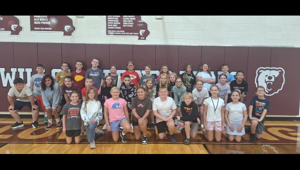 First row left to right: Brooklynn Slayton, Katherine Rogers, Collyns Forrest, Marley Green, Cameron Grogan, Landon Haas, Audrey James, Avery Jones and Nolan Maggard Second row: Collin Waggoner, Autumn Taylor, Raye Schmitt, Kolbe Ewers, Paislee Cattell, Liam Hagen, Jessica Nadtochayev, Journey Hays, Evelyn Stillwell, Evelin Kharitonova, Emery Mckee, Rylee Long and Ava Swierk Third row: Maxwell Beavers, Finley Capeder, Easton Beltz, Joshua Coffman, Johnnie Fox, Bella Grogan, Jack Dancer, Adalyn Cash, Alexandria Hogan, Paisley Davis and Tyler Grogan Howell County News/ Amanda Mendez