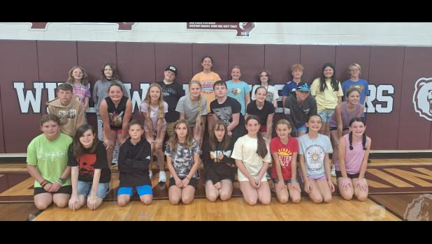Seventh Grade ELA, Advanced and Proficient Scorers First row left to right: Hiedi Bennett, Aria Barnett, Eli Dashkevich, Pagann Breeds, Annelyce Lewis, Finley Hobson, Molly Pitts, Lennon Stoltzfus and Kynadie White Second row: Garrett Dugger, Preslee Johnson, Amaris Siler, Laura Novykova, Ryan Waldron, Syble Smith, Aric Seaburg and Glenna Wilson Third row: Jaylin Hogan, Leah Plyuschev, Miles Hatch, Hadley Gilbert, Aubrey Buenger, Lillian Maggard, Bentley White, Addison Wheeler and Callen Smith Howell County News/ Amanda Mendez