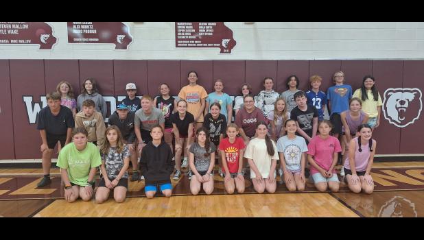 7th Grade Math, Advanced and Proficient Scorers First row left to right: Heidi Bennett, Pagann Breeds, Eli Dashkevich, Ashlynne Beals, Molly Pitts, Finley Hobson, Lennon Stoltzfus, Alyssa Walker and Kynadie White Second row: Dennis Sidorovich, Garrett Dugger, Aric Seaburg, Jayden Cunningham, Syble Smith, Aubree Smalls, Savannah Shanks, Amaris Siler, Ryan Waldron and Glenna Wilson Third row: Jaylin Hogan, Leah Plyushchev, Bodie Hays, Preslee Johnson, Hadley Gilbert, Aubrey Buenger, Lillian Maggard, Chloe Pruett, Anthony Revels, Bentley White, Callen Smith and Addison Wheeler Howell County News/ Amanda Mendez