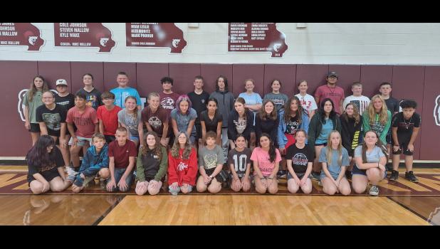 Eighth Grade Math, Advanced and Proficient Scorers First row left to right: Jessica Silva-Oropeza, Wade Long, Philip Ewers, Annakayla Browne, Miranda Carlton, Katrina Dashkevich, Bailee Baldridge, Haylee Davis, Violet Browne, Peyton Lee and Ashlynn Welton-Leigh Second row: Addison Adams, Dominic Evans, Maxson Becker, Addison Kelly, Kadance Hand, Aowynn Crowl, Annabella Farmer, Ella Gentry, Jopplyn GIlliam, Taven Frost, Elizabeth Keeler, Piper Kellogg, Kayda Kester and Jayden Sexton-Mclaurin Third row: Jocelyn Pennington, Wyatt Hagen, Sidney Ash, Thomas Chatman, Andrew Casey, Ayden Bennett, Zain Baldwin, Ava Haas, Alaina Jernigan, Anna Kharitonova, Isaiah Martinez, Paxton Rodgers and Liam Waggoner Howell County News/ Amanda Mendez