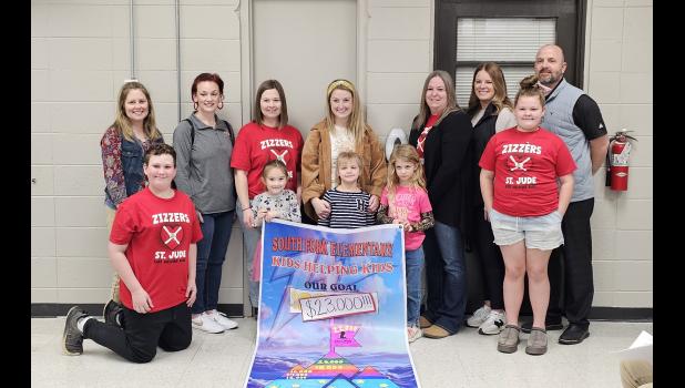 The South Fork Elementary raised $23,000 for St. Jude Children's Hospital, surpassing last year's total of $22,000. South Fork Elementary students and teachers joined Principal Dr. Seth Huddleston for the Student/Staff Spotlight at the February West Plains Schools Board of Education meeting. Howell County News/Nate Hudson