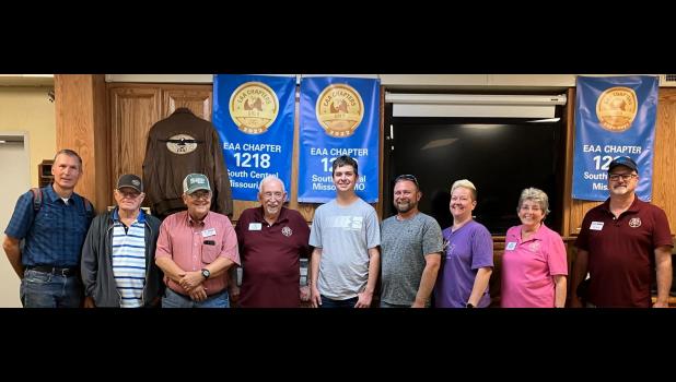 Pictured above, left to right: John Bailey, Willow Springs, Treasurer; Benny Butler, West Plains, Member at Large; Tom Young, Alton, Past Vice President; Tom White, Willow Springs, President; Cody Russell, Colton Russell, Randi Russell, West Plains; Phyllis White, Willow Springs, Secretary; and Robert Godsy, Willow Springs, Current Vice President. photo provided