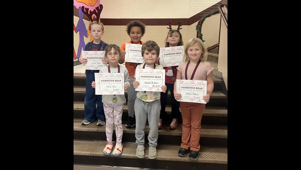 Kindergarten - Front row: Charley Wilson, Graysen Williams, and Amelia Johnson. Back row: Emmett Yonker, Kannen Thomas, and Zaelynn Cronin. Not pictured: Raven Honeycutt, and Brennan Bunch. photo provided