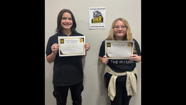 Kyla Martin and Adisen Worley placed second and third at the local BETA convention. photo provided