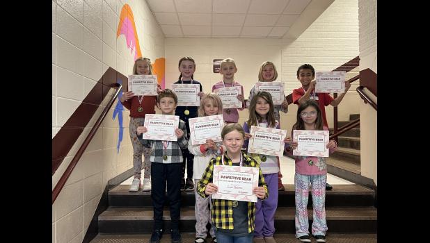 Second grade students, front row: Ivye Browne. Middle row, left to right: Mark Protsenko, Rowdy Hays, Renlee Bell, and Kylin Becker. Back row, left to right: Everly Thomas, Starlynn Waldron, Brooklyn Sweat, Peggy Slavens, and Jacob Revels. photo provided