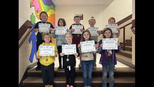 Second Grade - Ethan Atkisson, Emily Campbell, Marie Braun, Samantha Coffman, Nathaniel Hood, Myrah Sanders, Creedence Gilliam, Paislee Murphy and Hattie Dodgen. Not pictured is Joel Collins. photo provided