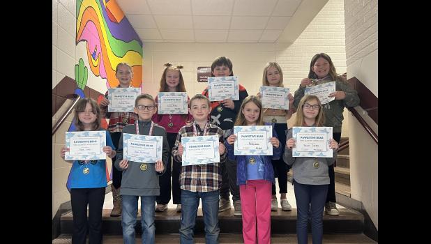 Third Grade - Rylee Long, John Kimbrough, Kolbe Ewers, Kenzley Lemon, Paislee Cattell, Audrey James, Emery McKee, Hunter Ennis, Elliana Fursov and Allison Beltz. photo provided