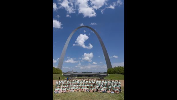 The group traveled to St. Louis where they visited the City Museum and the St. Louis Arch. photo provided