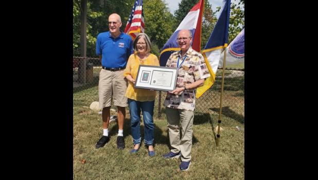 Pictured, left to right: Garry Pirch JHSAR President and MOSSAR Vice President; Cathy Roberts, OSDAR Member; and MOSSAR Missouri State President Ken Lawrence. photo provided