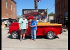 Bob Berry (right) is pictured with his 1946 Studebaker pickup, the 2026 Peoples Choice winner. Also pictured is Travis Brake. photo provided