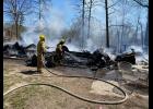 Firefighters attempt to quench the fire that consumed this trailer house in Peace Valley (photo credit: Braden Marriott) Firefighters attempt to quench the fire that consumed this trailer house in Peace Valley (photo credit: Braden Marriott)